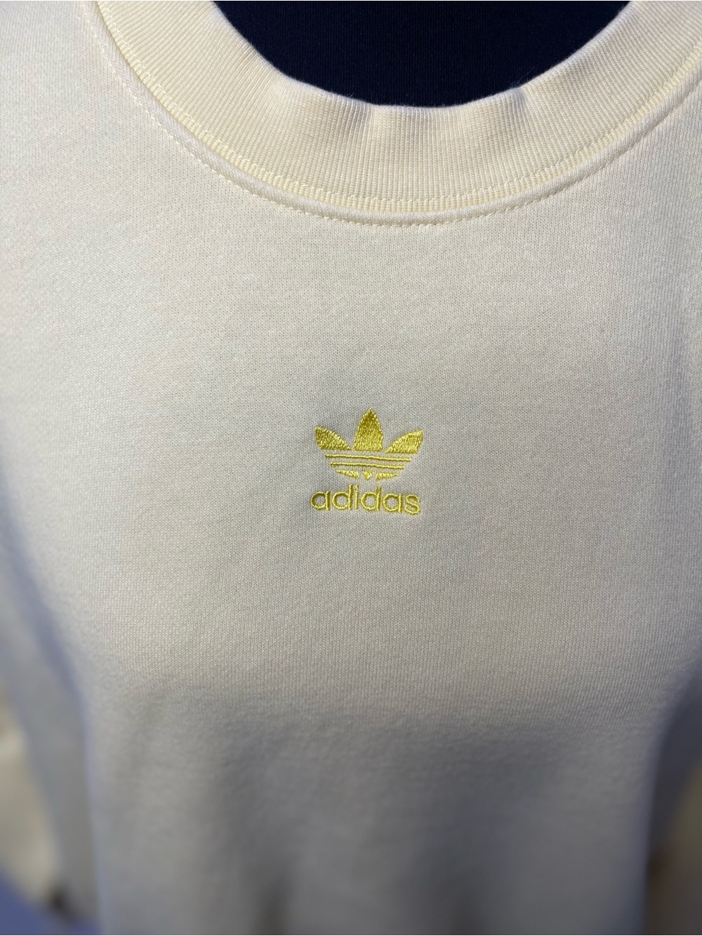 Adidas Women's Yellow Crewneck Sweatshirt - Picture 9 of 16